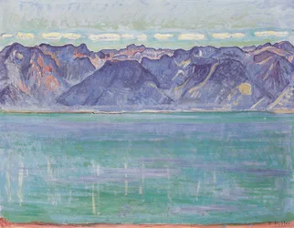 Genfersee mit Blick auf die Savoyerberge